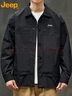JEEP吉普外套男秋冬季寬松工裝行政夾克男士潮流衣服男裝 黑色 2XL 曬單實(shí)拍圖
