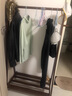 WCZ德國實(shí)木掛衣架落地臥室家用衣帽架簡(jiǎn)易晾衣架置物室內掛衣服架子 實(shí)木折疊衣帽架 胡桃色120CM 曬單實(shí)拍圖