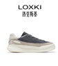 LOXKI/洛克斯基【明星同款】板鞋子男秋冬經(jīng)典百搭休閑鞋男 小圓鞋Lite 米白灰 40 曬單實(shí)拍圖