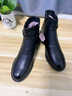 木林森馬丁靴女棉鞋冬季女靴真皮羊毛中老年人保暖媽媽皮鞋女粗跟短靴女 MLS209162 [羊毛里] 37 曬單實(shí)拍圖