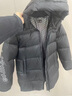 李寧（LI-NING）女童羽絨服中長(cháng)款兒童中大童10-15歲防潑水連帽運動(dòng)外套鴨絨童裝 黑色【絨子含量85%】 160 冬季新款 曬單實(shí)拍圖