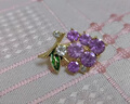 繆色（MiU Se）迷你精致葡萄小別針氣質(zhì)百搭西裝胸針可愛(ài)防走光固定扣女壓襟紫色 紫色葡萄  A04-101 曬單實(shí)拍圖