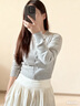 UR2025秋季新款女裝休閑撞色拼接領(lǐng)口紐扣針織開(kāi)衫UYY950080+ 冷灰 M 曬單實(shí)拍圖