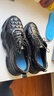 尊爵狼鱷魚(yú)皮休閑鞋男真皮質(zhì)感跑步高檔耐磨防滑橡膠底圓頭系帶運動(dòng)鞋潮 黑色骨皮 41 曬單實(shí)拍圖