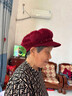 羽雅曼帽子女冬季中老年保暖兔毛帽老年人毛線(xiàn)帽圍巾送媽媽的生日禮物 深紫-兔毛帽 曬單實(shí)拍圖