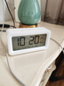 得力（deli）充電款電子智能鬧鐘背光大鬧鈴家用學(xué)生多功能溫濕度計大屏床頭鐘 開(kāi)學(xué)升學(xué)季必備 白 LE103A 曬單實(shí)拍圖