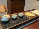 尚言坊簡(jiǎn)易仿烏金石茶盤(pán)儲水式排水家用多功能一體茶托盤(pán)高檔干泡茶臺 1【帶干泡墊款】如春鯉魚(yú)躍浪一體盤(pán)（58*25.3*5cm） 曬單實(shí)拍圖