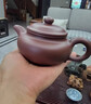 洛湘宜興紫砂壺名家萬(wàn)菊芬全手工原礦紫泥底槽清扁腹仿古壺高端泡茶壺 國家工藝師 全手工制作仿古壺 245ml 曬單實(shí)拍圖