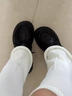 QBILY 喇叭襪套【2雙裝】闊腿辣妹洛麗塔JK腿套秋冬保暖中筒堆堆襪子 喇叭襪套【黑+白】長(cháng)約45cm- 2雙 曬單實(shí)拍圖