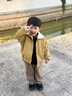G.duck小黃鴨男童加絨皮衣外套秋冬裝2025新款寶寶冬季夾克兒童加厚棉衣 咖色 加絨款 130 曬單實(shí)拍圖