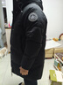 杰奧羽絨服女中長(cháng)款90%鵝絨寬松休閑百搭厚款冬季女裝撞色連帽1313312 100#暗夜黑 XL (175) 曬單實(shí)拍圖