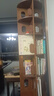 顧家家居全實(shí)木旋轉書(shū)架360度書(shū)柜多層收納家用書(shū)房靠墻可移動(dòng)落地置物架 泰國進(jìn)口橡膠木|胡桃色-隱藏滾輪186*45 【免費送貨上門(mén)】 曬單實(shí)拍圖