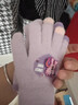 小馬寶莉女童手套秋冬兒童保暖五指針織毛絨女孩寶寶全指寫(xiě)字2432009紫色 曬單實(shí)拍圖