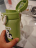 尖叫良品保溫杯女生高顏值吸管杯316不銹鋼兒童水杯學(xué)生上學(xué)專(zhuān)用杯子便攜 綠色-小號400ml 【316抗菌】一杯雙飲 曬單實(shí)拍圖