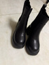 艾今（IIJIN）【明星同款】9.5cm厚底內增高英倫風(fēng)黑色切爾西短靴女721AMNA 黑色 35 曬單實(shí)拍圖