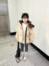 G.DUCKKIDS童裝女童羽絨服冬季白鴨絨兒童外套中大童冬裝加厚印花面包服女孩 灰色 150 建議140-150cm11-12歲cm 曬單實(shí)拍圖