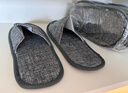 JAJALIN10雙裝一次性拖鞋待客男女旅行出差居家酒店防滑麻棉布加厚灰色 曬單實(shí)拍圖