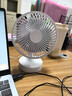 桌面小風(fēng)扇靜音空氣循環(huán)USB可充電臺式家用辦公室學(xué)生宿舍床頭大風(fēng)力便攜制冷電風(fēng)扇大扇面 白色-四檔風(fēng)力調節+充電款 曬單實(shí)拍圖