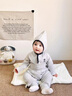 湯尼倍兒【牛奶棉】嬰兒保暖套裝分體內衣服馬年寶寶打底秋衣秋褲 灰色 73 cm 曬單實(shí)拍圖