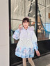 G.duck女童加絨冬裝棉衣2025新女孩愛(ài)莎公主免洗棉襖兒童中長(cháng)款羽絨棉服 藍色愛(ài)莎(加絨保暖) 140 cm 曬單實(shí)拍圖