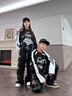 NAOISKEY?腦斯基兒童街舞演出服男童機車(chē)服裝少兒hiphop架子鼓童裝女童嘻哈套裝潮 黑白長(cháng)袖5星盾 130 曬單實(shí)拍圖
