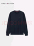 TOMMY HILFIGER【柔軟抓絨】25秋冬新款男裝美式休閑通勤簡(jiǎn)約純色圓領(lǐng)衛衣 藏青色DW5 XS （推薦：100-120斤） 曬單實(shí)拍圖