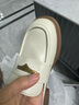 百麗（Belle）牛皮休閑豆豆鞋女商場(chǎng)同款舒適柔軟單鞋B7N1DCM4 米白 34 (220mm) 曬單實(shí)拍圖