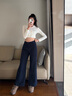 美麗衣櫥（BEAUTIFUL WARDROBE）寬松闊腿微喇牛仔褲2025秋冬季女士高腰休閑百搭舒適純棉長(cháng)褲 曬單實(shí)拍圖