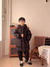 G.duck兒童羽絨服男童冬裝2025新款寶寶棉襖衣服男孩中長(cháng)款冬季加厚外套 黑色 90 cm(建議身高85左右) 曬單實(shí)拍圖