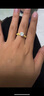 中鑫珠寶人生一克拉黃金鉆戒足金鑲嵌鋯石蕾絲公主戒指求婚結婚女戒 金重3.83克（11圈號） 曬單實(shí)拍圖