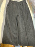 紅袖肌理感氣質(zhì)休閑褲秋冬季新款女裝今年流行的寬松垂感顯瘦闊腿長(cháng)褲 灰060（M碼L碼XL碼預售11.12） XS 曬單實(shí)拍圖