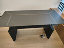 鵬景雅居電動(dòng)升降電腦桌家用立式辦公學(xué)習桌臥室雙人游戲桌 TL39 標準版 黑色馬鞍皮面 200*80cm桌面尺寸/包安裝 曬單實(shí)拍圖