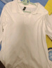 男童polo衫長(cháng)袖t恤帶領(lǐng)春秋純棉兒童白色打底衫小學(xué)生校服女班服 白色 140 曬單實(shí)拍圖