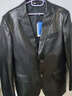 CJZ真皮皮衣男式西裝新款商務(wù)休閑高檔輕奢重磅油蠟海寧軟皮西服外套 黑色 XL (175) 曬單實(shí)拍圖