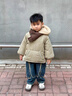 班喜迪兒童棉服冬裝2025新款女童加絨夾棉外套男童加厚棉衣寶寶棉襖冬季 綠色 90 cm 曬單實(shí)拍圖