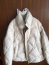 法貝莎品牌短款羽絨服女冬季2025新款高級感小個(gè)子設計感輕薄白鴨絨外套 米色 M 曬單實(shí)拍圖