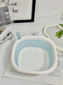 潔麗雅旅行折疊盆洗臉盆出差家用宿舍洗臉盆便攜式旅游水盆北歐藍-大號 曬單實(shí)拍圖