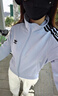 adidas復古風(fēng)針織休閑運動(dòng)立領(lǐng)夾克外套女秋季阿迪達斯官方三葉草 淡藍色/黑色（推薦選大一碼）   XL 曬單實(shí)拍圖