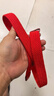 新款男士彈力無(wú)孔透氣編織腰帶 休閑女士簡(jiǎn)單輕便帆布松緊皮帶105cm 本命年紅色 1 曬單實(shí)拍圖