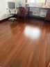 馬可波羅純實(shí)木地板鎖扣圓盤(pán)豆家用防水環(huán)保耐用地板橡木番龍眼臥室可地暖 SZ番龍眼紅色（平扣） 曬單實(shí)拍圖