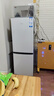 海爾（Haier）冰箱出品雙開(kāi)門(mén)二門(mén)177升冰箱家用小型冰箱租房省電不占地冷藏冷凍統帥家用小冰箱 以舊換新 177升雙門(mén)冰箱節能省電 兩天約用1度電 曬單實(shí)拍圖