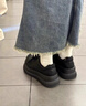 清中喬厚底增高松糕鞋矮小個(gè)子日系娃娃鞋y2k亞文化真皮甜美大頭厚底鞋 黑色【升級版】 37 曬單實(shí)拍圖