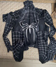 蜘蛛俠緊身衣服成人戰衣兒童演出服cos網(wǎng)紅失敗的man 黑蜘蛛戰衣(頭套分離) 180-190cm 曬單實(shí)拍圖