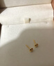 周六福（ZLF）  黃金耳飾女款足金999小金珠耳釘簡(jiǎn)約圓珠耳環(huán) 計價(jià) 1.09g 曬單實(shí)拍圖