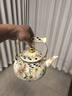歐麗家琺瑯搪瓷壺搪瓷燒水壺家用茶壺煮奶茶壺搪瓷熬藥壺電磁爐燃氣用 不帶濾網(wǎng)【金邊-秋季花卉】 2.5L 曬單實(shí)拍圖