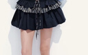 UR2026春季新款女裝潮流拼接蛋糕蓬蓬超短款半裙UYV550059 藏青 (偏短有內襯) S 曬單實(shí)拍圖