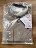 老人頭（LRT）純棉磨毛加厚長(cháng)袖襯衫男春秋季中青年格子商務(wù)休閑工裝打底衫襯衣 IF-25114卡其 M 推薦90-125斤 曬單實(shí)拍圖