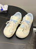 森馬粉色丑萌泡芙女鞋2025冬季新款小眾設計板鞋韓版學(xué)生運動(dòng)小白 米藍色加絨 38 曬單實(shí)拍圖
