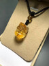 侗秘黃水晶貔貅吊墜男女情侶天然水晶吊墜本命年項鏈送女友 收藏級7-8g繩鏈款 曬單實(shí)拍圖