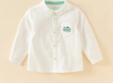 戴維貝拉（DAVE＆BELLA）春季新款全棉男寶寶長(cháng)袖襯衫休閑兒童襯衣小童上衣打底衫男童衣服 白色【現貨】 100 cm（建議身高90-100cm） 曬單實(shí)拍圖